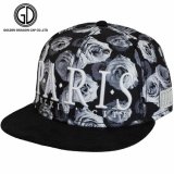 Fashion Flat Brim Snapback Caps with 3D Embroidery & Rose Pattern