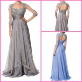 Long Sleeves Party Prom Formal Gown Beading Empire Bridesmaid Dress Yao171