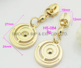 Fashion Metal Round Garment Accessories Hardware Gold Zipper Puller Slide