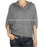 Women Knitted Round Neck Long Sleeve Fashion Clothes with Buttons (12AW-006)