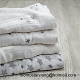 Printing Soft Baby Swaddle Blanket Made of Muslin Cotton