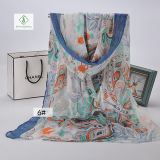 100% Viscose Material Lady fashion Scarf with Printed Factory