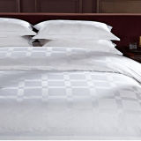 Cheap Double Size Hotel White Jacquard Bedding Sets