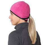 Fleece Winter Girls Ski Running Hat Ponytail Beanie Hat