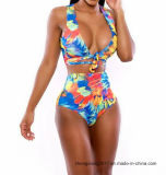 2018 Women Beachwear Fashion Bikini Africa Printted High Waist Swimsuit