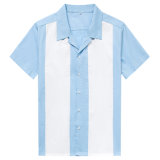 High Quality Cheap Men's Cotton Sky Blue Turn-Down Collar Shirt