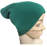 Factory Produce Custom Green Acrylic Warm Winter Knit Beanie Hat