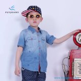 Hot Sale Cotton Loose Boys' Short Sleeve Denim Shirt by Fly Jeans