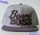 Grey Acrylic Snapback Cap Hat Supplier