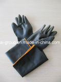 Natural Rubber Chemical Resistant Black Latex Industrial Glove