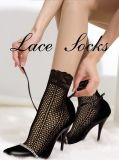 Sexy Breathable Fishnet & Lace Sock 8261