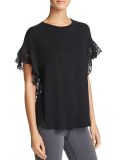 Newest Design Women Fashion Soft Tee with Lace in Back