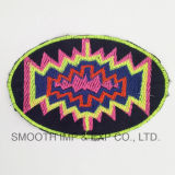 Colorful Oval Garment Accessories Handwork Vintage Ethnic Embroidery Patch Cotton