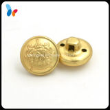 Gold Plated Metal Shank Button for Army Uniform Brass Military Button
