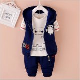 2015 Newest Baymax Kid Suits Autumn Winter Long Sleeve Suits Boy Clothes T-Shirt+ Jacket+Pants Three-Piece Suits for Wholesale