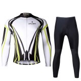 Simple Lines Patterned Man's Long Sleeve Breathable Cycling Jersey