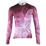 Butterfly Cerise Outdoors Women's Long Sleeve Shirt Cycling Jerseys Windbreak Full-Zip