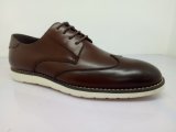 Brown PU Leather Mens Lace Shoes (NX 554)