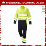 Fluorescent Green Reflective Hi Vis Workwear Safety Coverall (ELTHVCI-20)