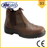 Nmsafety Brown Cow Split Smooth Leather Work Safety Boots
