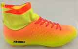 Best Quality Flyknit Sock Football Shoe with Special Transparent TPU Sole