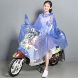 Adult Fashion Crystal Foldable PVC Raincoat for Motorcycle