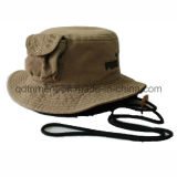 Fashion Pocket Cotton Twill Leisure Fishing Bucket Hat (TRBH011)