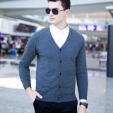 2018 New Man's Wool/Cotton Cardigan Sweater Coat V Neck Colorful for Spring/Fall