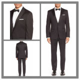 OEM Factory Price Customized Satin Lapel Men's Black Tuxedo Suit