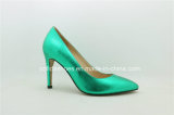 Newest Spark Sexy Green Leather Women Shoe