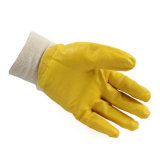Cotton Interlock Liner Nitrile 3/4 Coated Knit Wrist Gloves