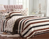 100% Cotton Comfortable and Contracted Stripe Bedding Set