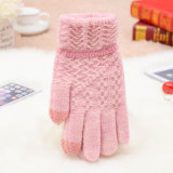 Hot Fashion Factory Wholesale Cheap Warm Knitted Custom Cute Funny Winter Women Knitted Wool Gloves