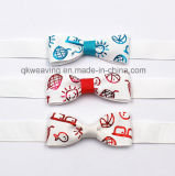 Pre-Made Logo Printed Ribbon Bow Tie for Box Packaging