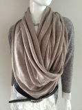 Lady Fashion Beige Cashmere Knitted Winter Scarf (YKY4387-5)