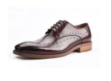 Fashion Men Low Heel Wing Tip Leather Mens Brogue Shoes