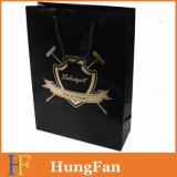 Factory Supplier Drawstring Fashion Shopping Bag with Gold Hotstamping Logo