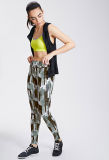 OEM Abstract Printed Leggings with High-Waist for Women
