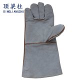 Industry Long Welding Cow Split Leather Work Gloves with Lining