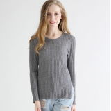 High Elastic Women Tight Fitting Sweater Plain Pullover Sweater