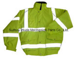 Uja002 Polyester Oxford PVC/PU Non-Breathable/PU Breathable Coat Reflective Cloth Parka Raincoat Worksuit Jacket