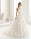 Sleeveless Bridal Gown Lace Tulle Beach Country Wedding Dress Lb1830