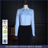 New Style Office Ladies Blue Colors Long Sleeve Formal Shirts