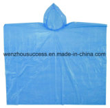 Disposable Clear Custom Printed PE Rain Poncho