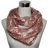 Lady Fashion Cotton Voile Printed Neck Warmer Scarf (YKY1021-2)