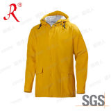 Available Yellow Mens Rain Coat for Outdoor Usage (QF-736)