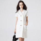 Elagant Office Lady Wear Formal White Dresses