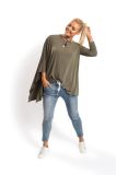 3/4 Long Ladies Skinny Jeans with Drawstring on The Waist