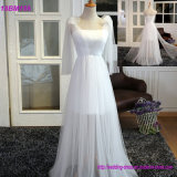 Wholesale A-Line Tulle White Traditional Patterns Bridesmaid Custom Dress