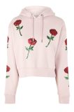 2017 Customized Designs for Your Sequin Rose Applique Embroideried Hoodies
